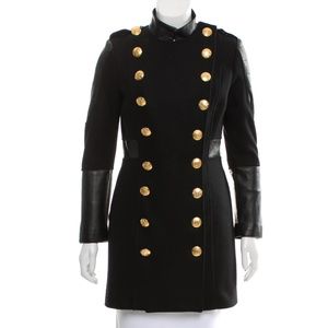 Flavio Castellani cashmere/leather military coat